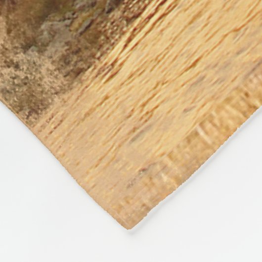 Bull Elk Sunrise Collage Fleece Deken (Hoek)