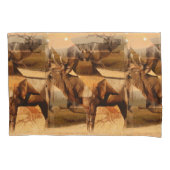 Bull Elk Sunrise Collage Kussensloop (Voorkant)