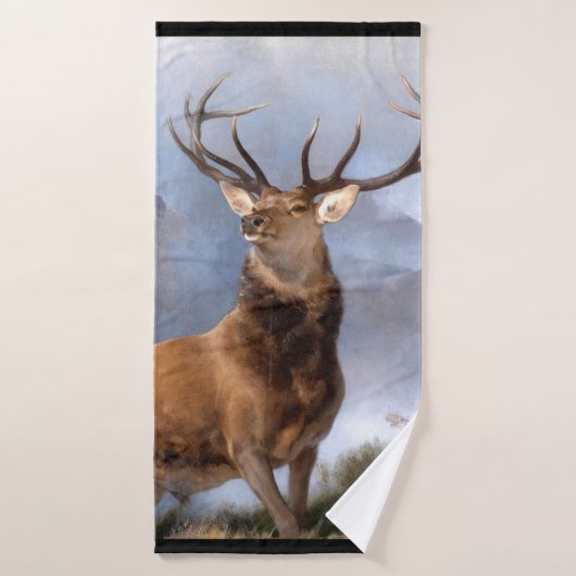 Bull Elk Wildlife Animal Art Bath-wasset Bad Handdoek (Badhanddoek)