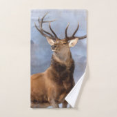 Bull Elk Wildlife Animal Art Bath-wasset Bad Handdoek (Handdoek)