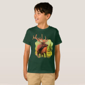 Bull Elk Wildlife Kinder T-shirt (Voorkant volledig)