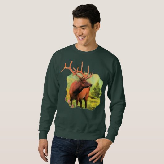 Bull Elk Wildlife Sweatshirt (Voorkant volledig)