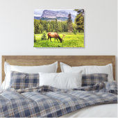 Bull Elk Wrapped Canvas Afdruk (Insitu (Slaapkamer))