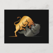 Bull en Beer Beurs Handel Custom Briefkaart (Voorkant)