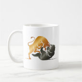 Bull en Beer Beurs Handel Custom Koffiemok (Links)