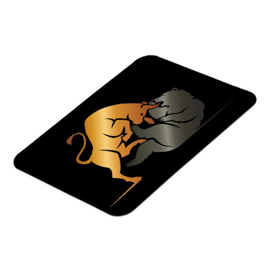 Bull en Beer Beurs Handel Custom Magneet (Linkerzijde)