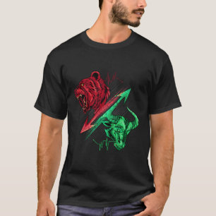 Bull en Beer beurs handelaar aandelen belegger T-shirt