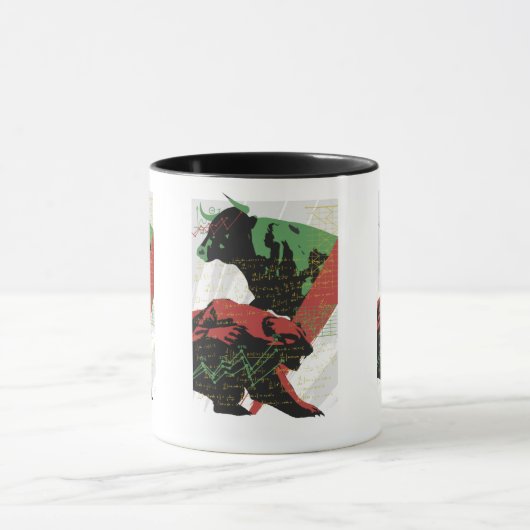 Bull en Beer, handel, handel en aandelen Mok (Midden)