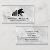 Bull en Beer Logo | Grafiek met staafbalk | Steen Visitekaartje (Voorkant / Achterkant)