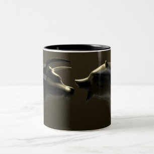 Bull- en Beer-markt Trend Bronze Castings Tweekleurige Koffiemok
