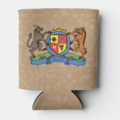 Bull en Boar Rampant BBQ-wapenschild Blikjeskoeler (Voorkant)