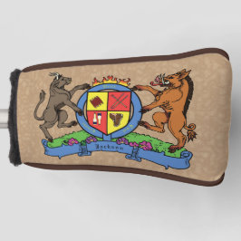 Bull en Boar Rampant BBQ-wapenschild Golfheadcover