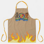 Bull en Boar Rampant BBQ-wapenschild Schort (Voorkant)