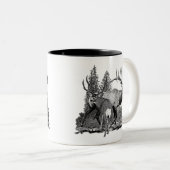 Bull en buck 3 tweekleurige koffiemok (Voorkant rechts)