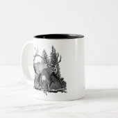 Bull en buck 3 tweekleurige koffiemok (Voorkant links)