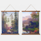 Bull en Koe ontdaan van de wilde natuur Hangend Wandkleed (Dubbel)