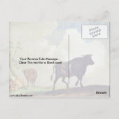 Bull en koeien van Paulus Potter Briefkaart (Achterkant)