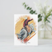 BULL EN RIDER BRIEFKAART (Staand voorkant)