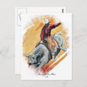 BULL EN RIDER BRIEFKAART (Voorkant / Achterkant)