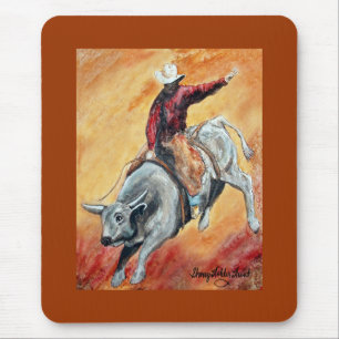 Bull en Rider Mousepad Muismat