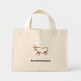 Bull Entrepreneur Brown Mini Tote Bag
