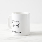 Bull Entrepreneur shirt Zwart Koffiemok (Voorkant links)