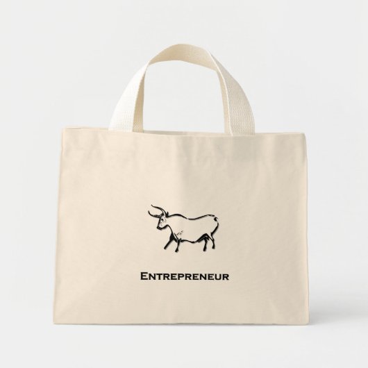 Bull Entrepreneur shirt Zwart Mini Tote Bag (Voorkant)