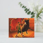 Bull Fighter en El Toro Briefkaart (Staand voorkant)