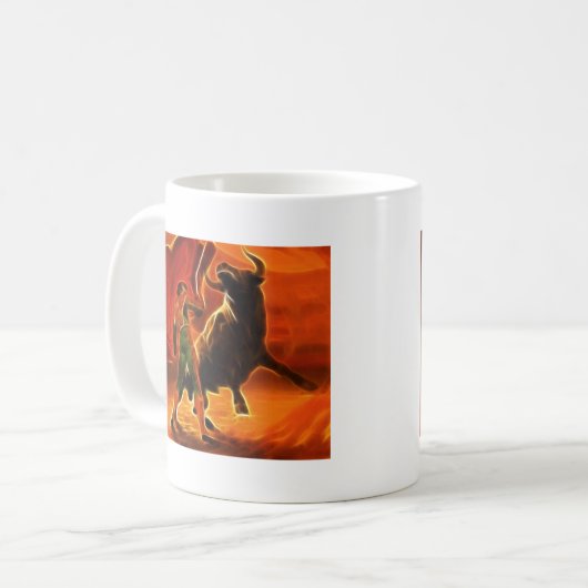 Bull Fighter en El Toro Koffiemok (Voorkant links)