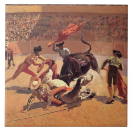 Bull Fighters in Mexico (door Frederic Remington) Tegeltje