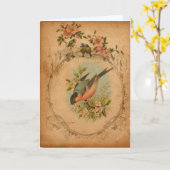 Bull Finch Digital Art Kaart (Gele Bloem)