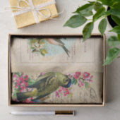 Bull Finch Ephemera Book Pages with Bee & Birds Tissuepapier (Geschenk)