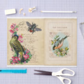 Bull Finch Ephemera Book Pages with Bee & Birds Tissuepapier (Craft)