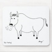 Bull Folk Art Mousepad Muismat (Voorkant)