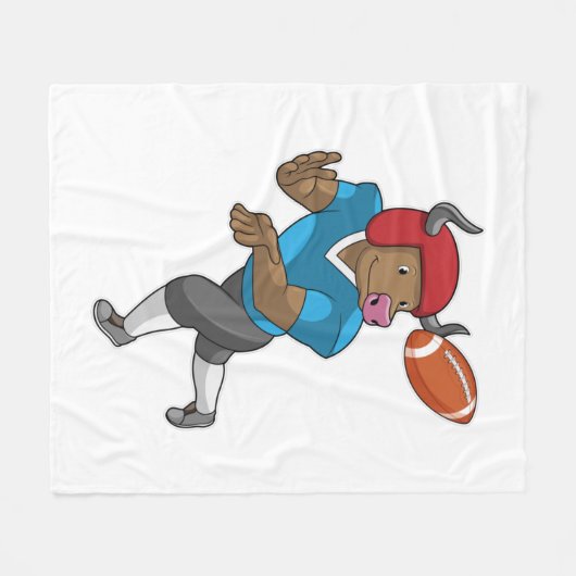 Bull Football Sports Fleece Deken (Voorkant (Horizontaal))