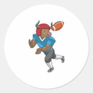 Bull Football Sports Ronde Sticker