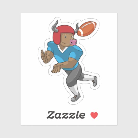 Bull Football Sports Sticker (Vel)