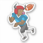 Bull Football Sports Sticker (Voorkant)