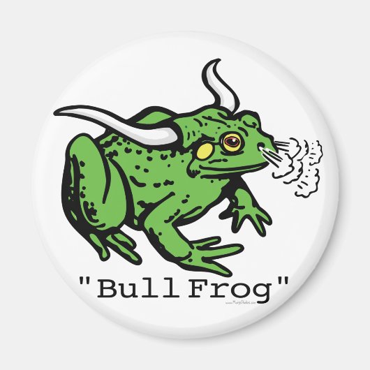 Bull Frog Bullfrog van Mudge Studios Magneet (Voorkant)