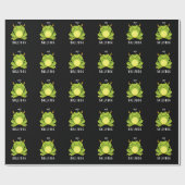 Bull Frog Funny Animal Frog Pun Dark BG Cadeaupapier (Vlak)