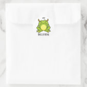 Bull Frog Funny Animal Frog Pun Ronde Sticker (Tas)