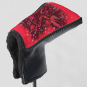 Bull Golf Head Hoesje Red Sterrennacht Golfheadcover (3/4 voorkant)