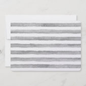 Bull Head Grey Stripes baby shower Kaart (Achterkant)