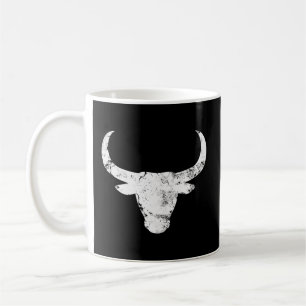 Bull Head Horns Ox Rider Rodeo Cowboy Skull Koffiemok