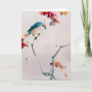 Bull-head Shrike and Spider, Watanabe Seitei Kaart