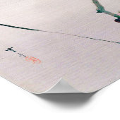 Bull-head Shrike and Spider, Watanabe Seitei Poster (Hoek)