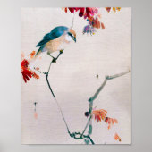 Bull-head Shrike and Spider, Watanabe Seitei Poster (Voorkant)