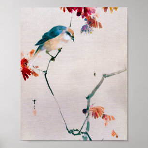 Bull-head Shrike and Spider, Watanabe Seitei Poster