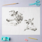 Bull Heads Ephemera Decoupage Boerderij Koe Tissuepapier (Craft)