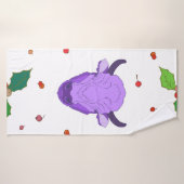 Bull, heilig, mistletoe en bessen. Het symbool van Badhanddoek (Badhanddoek)